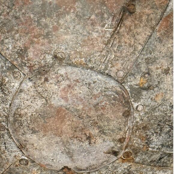 Antique Forged Iron Bowl with Ring Handles Primitive Rustic Decor - Picture 9 of 11